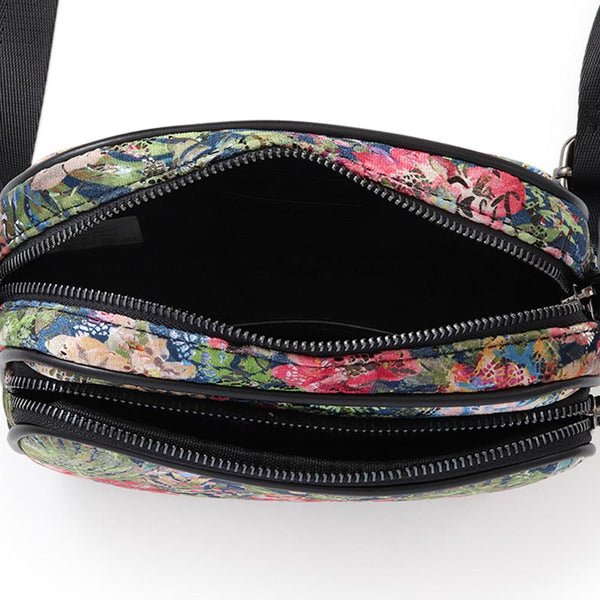 Pavers Zip-Close Crossbody Bag - Navy Multi