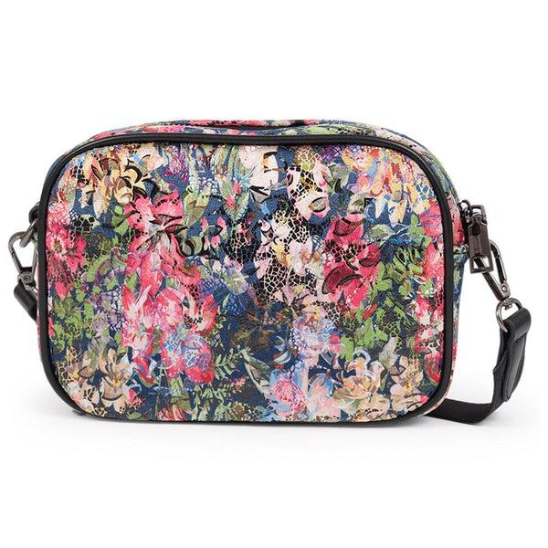 pavers Zip-Close Crossbody Bag - Navy Multi