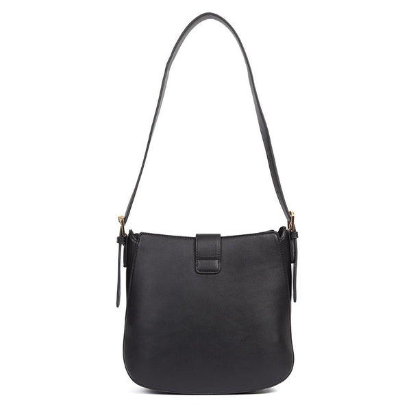 pavers Zip-Close Shoulder Bag - Black