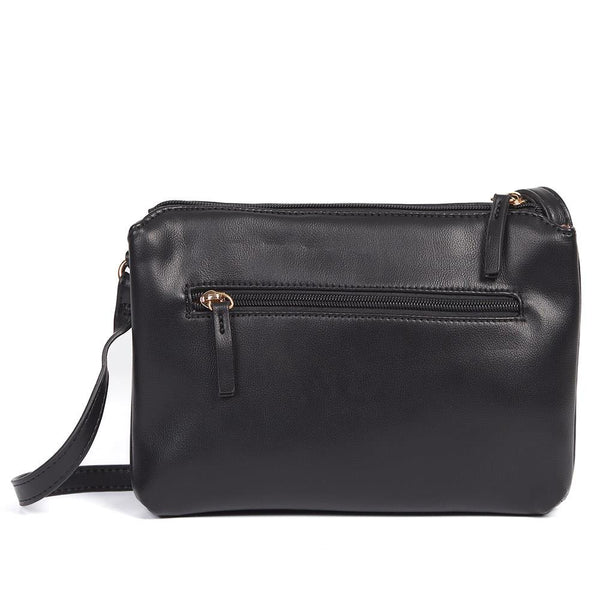 pavers Zip-Close Shoulder Bag - Black