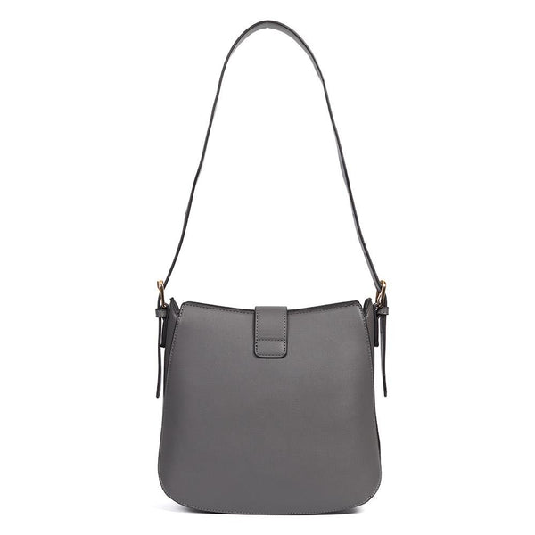 pavers Zip-Close Shoulder Bag - Grey