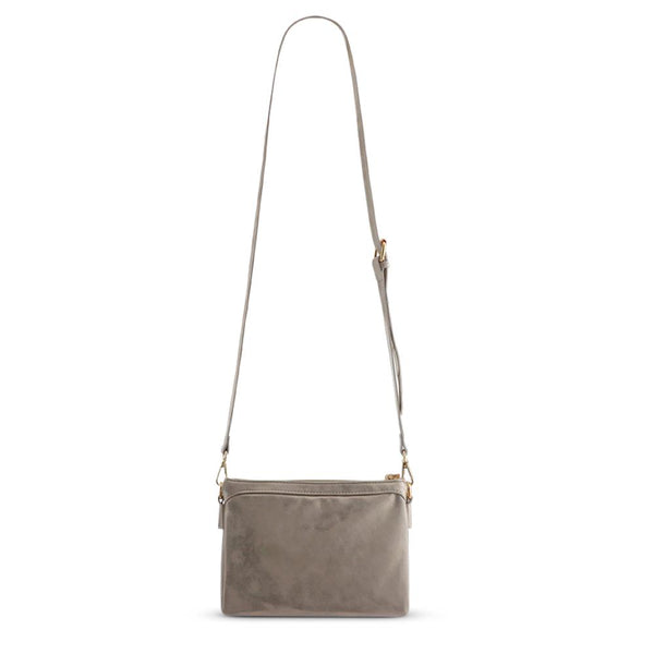 Pavers Zip-Close Shoulder Bag - Soft Gold