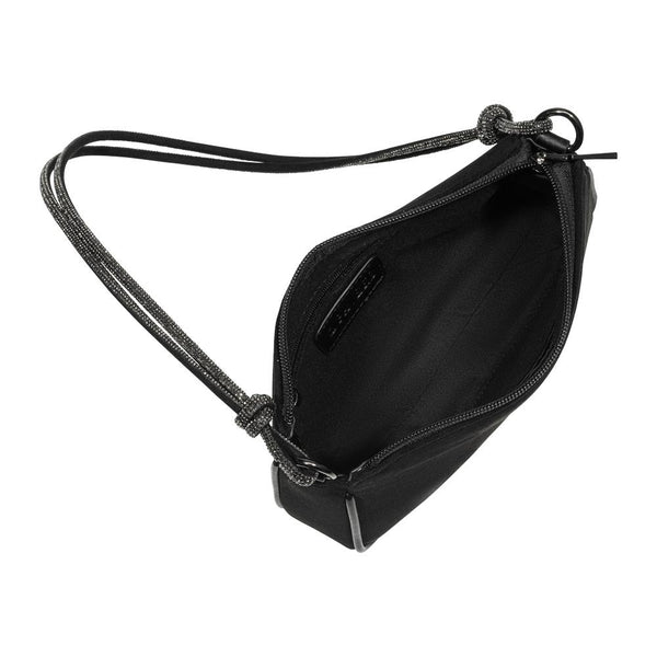 pavers Zip Fastening Shoulder Bag - Black