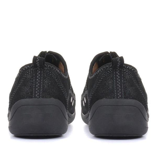 Pavers Zip Fastening Trainers - Black