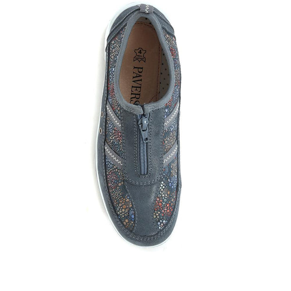 Pavers Zip Fastening Trainers - Blue