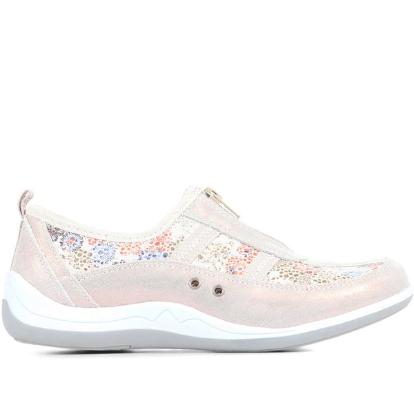 pavers Zip Fastening Trainers - Floral
