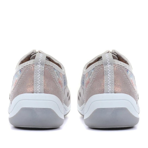 Pavers Zip Fastening Trainers - Grey Multi