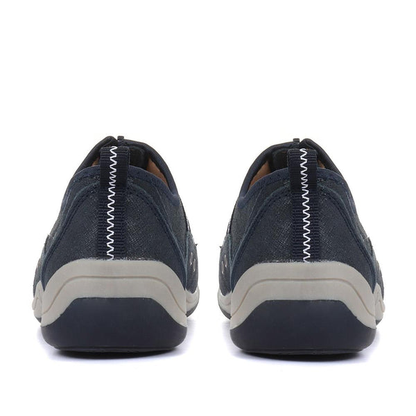 Pavers Zip Fastening Trainers - Navy