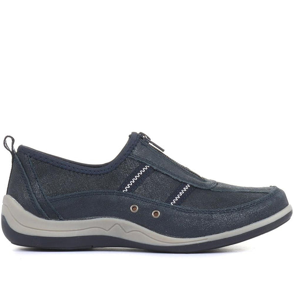 pavers Zip Fastening Trainers - Navy