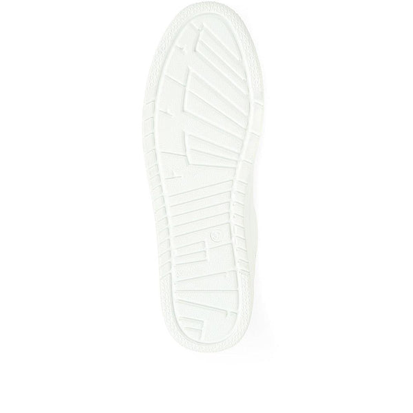 Pavers Zip-Up Chunky Platform Trainers - White