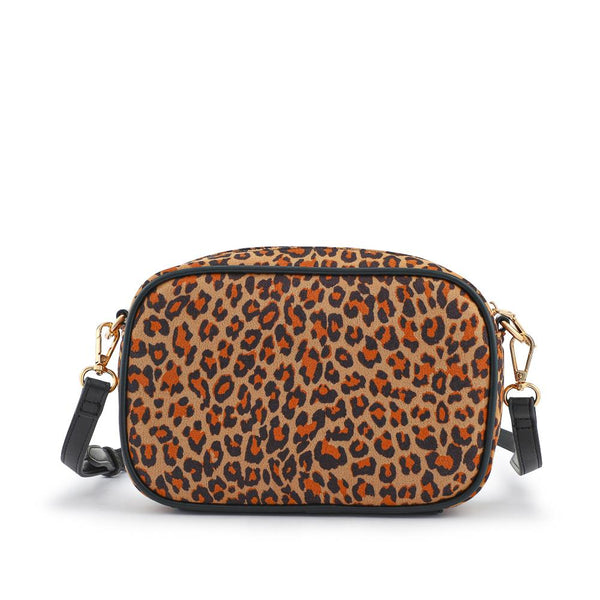 pavers Zip Up Shoulder Bag - Leopard