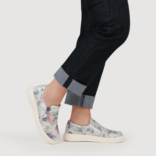 Pavers Zipped Slip-On Trainers - Floral