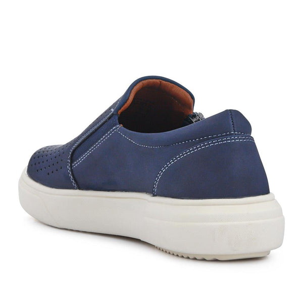 Pavers Zipped Slip-On Trainers - Navy
