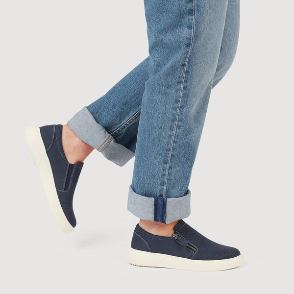 Pavers Zipped Slip-On Trainers - Navy