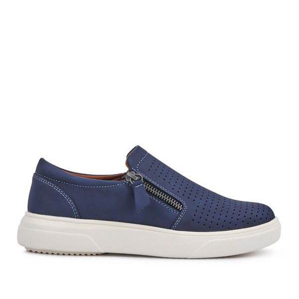 pavers Zipped Slip-On Trainers - Navy
