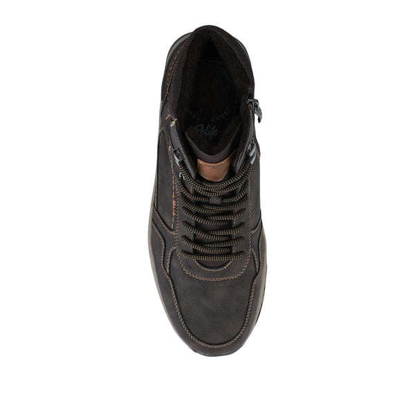 Pavers Relife Wide Fit Padded Ankle Boots - Dark Brown