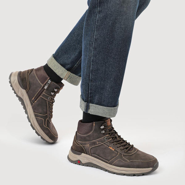 Pavers Relife Wide Fit Padded Ankle Boots - Dark Brown