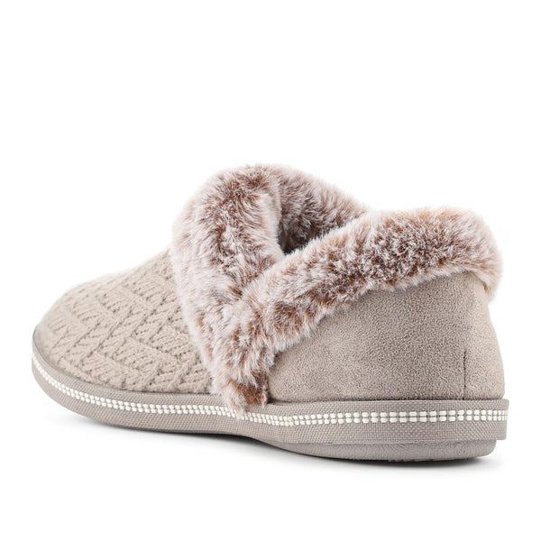 Pavers Skechers Cosy Campfire - Girls Night In Slippers - Taupe