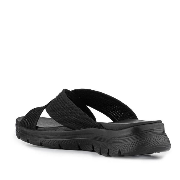 Pavers Skechers Flex Appeal 4.0 Sport Sandals - Black