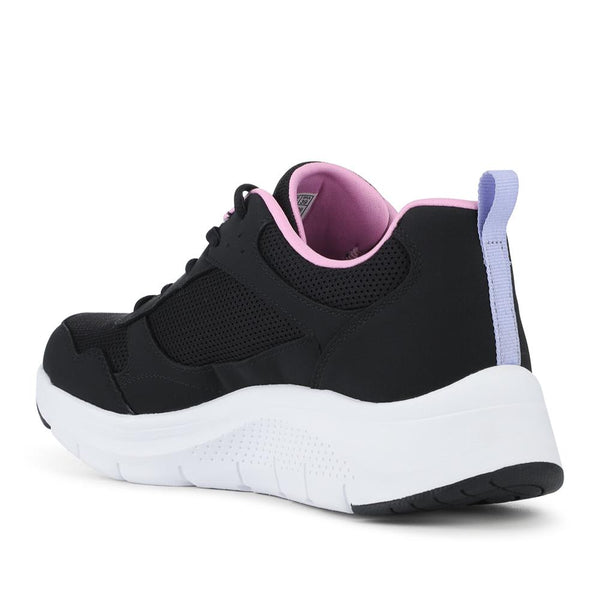 Pavers Skechers Memory Foam Lace Up Trainers - Black-Purple