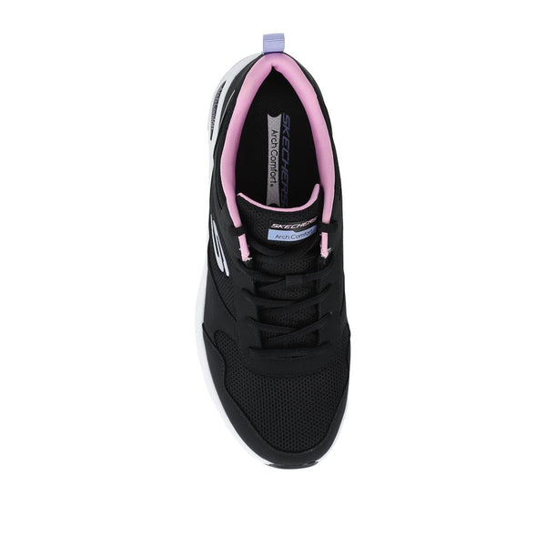 Pavers Skechers Memory Foam Lace Up Trainers - Black-Purple