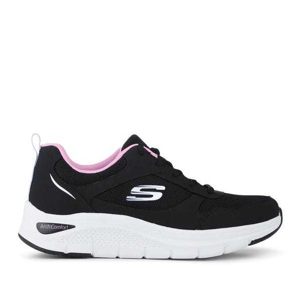 pavers Skechers Memory Foam Lace Up Trainers - Black-Purple