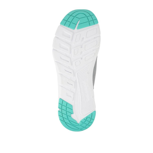 Pavers Skechers Memory Foam Lace Up Trainers - Light Grey