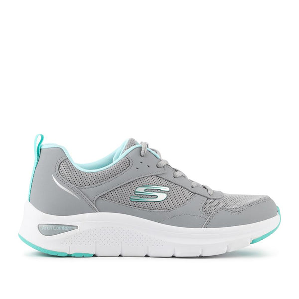 pavers Skechers Memory Foam Lace Up Trainers - Light Grey