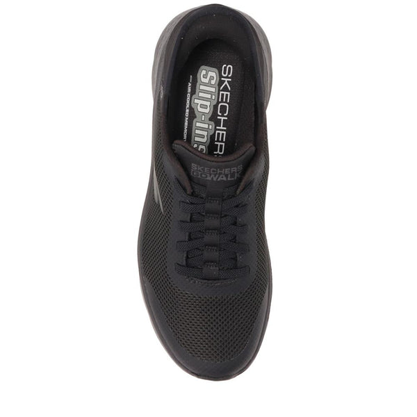 Pavers Skechers Slip-ins: GO WALK Flex - Hands Up - Black-Black