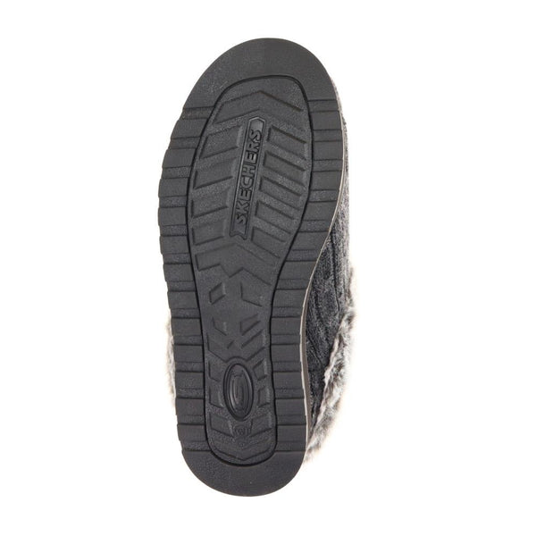 Pavers Skechers Wide Fit Bobs Ice Angel Mule Slippers - Charcoal