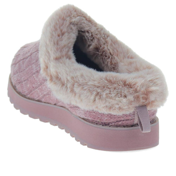 Pavers Skechers Wide Fit Bobs Ice Angel Mule Slippers - Mauve