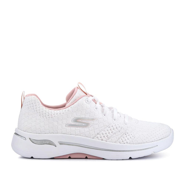 pavers Skechers Wide Fit GO WALK Arch Fit - Unify - White-Pink