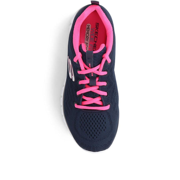 Pavers Skechers Wide Fit Graceful Get Connected Trainers - Navy Multi