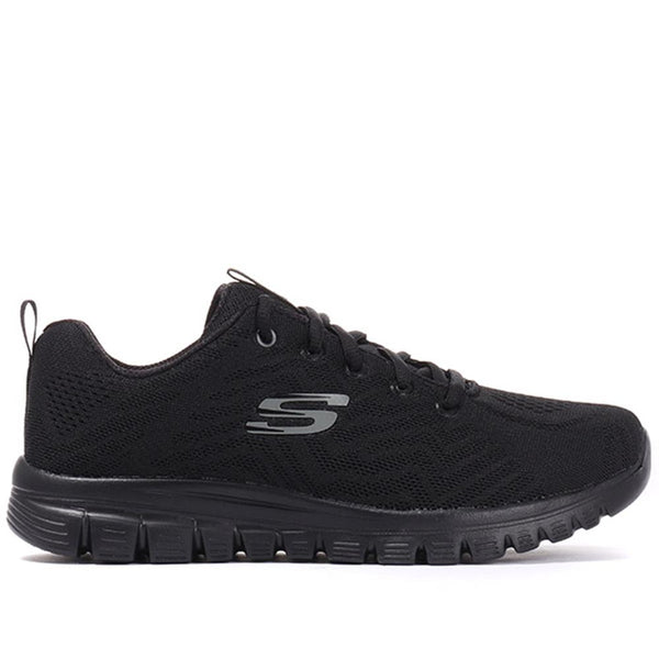 pavers Skechers Wide Fit Graceful Get Connected Trainers - Black