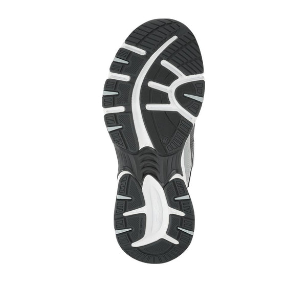 Pavers Skechers Wide Fit Leather Stamina Slip-In Trainers - Grey