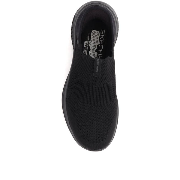 Pavers Skechers Wide Fit Slip-ins: Ultra Flex Trainers - Black