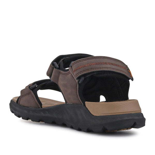 Pavers Triple Touch-Fastening-Strapped Sandals - Brown