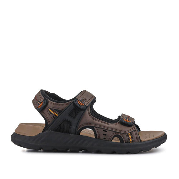 pavers Triple Touch-Fastening-Strapped Sandals - Brown