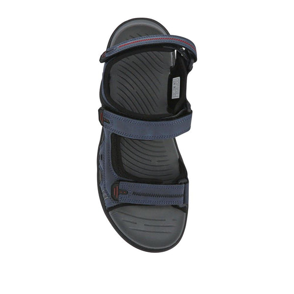 Pavers Triple Touch-Fastening-Strapped Sandals - Navy