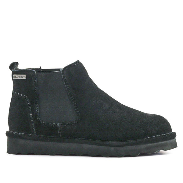 pavers Warm Lined Chunky Slip On Ankle Boots - Black Suede
