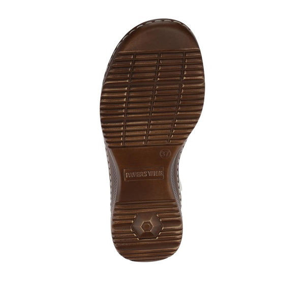 Pavers Wide Fit Elasticated Wedge-Heeled Sandals - White