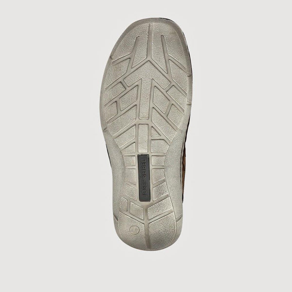 Pavers Wide-Fit Leather Touch-Fasten Shoes - Dark Brown