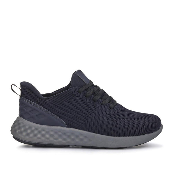 pavers Wide Fit Memory Foam Lace Up Trainers - Dark Grey