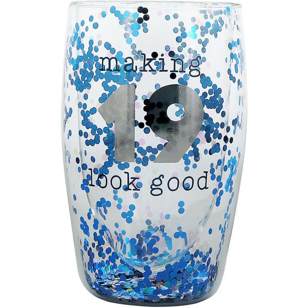 Pavilion Gift Company 19 Look Good 14 Oz Double-Walled Glass