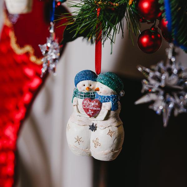 Pavilion Gift Company 1st Christmas 4" Snowcouple Ornament