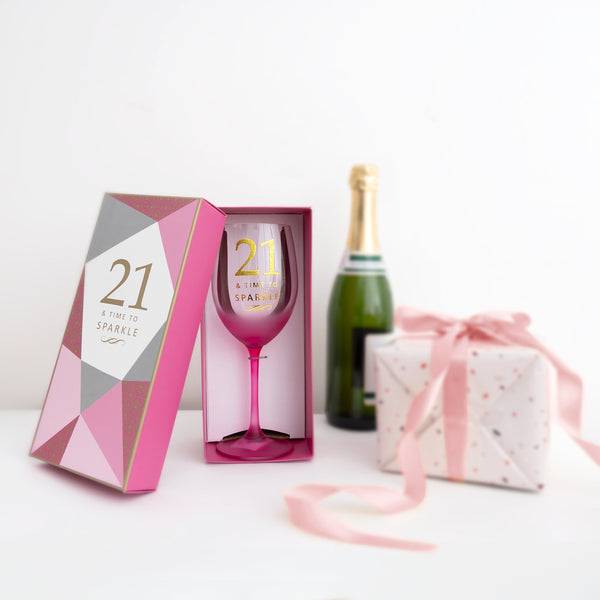 Pavilion Gift Company 21 Gift Boxed 19 Oz Crystal Wine Glass
