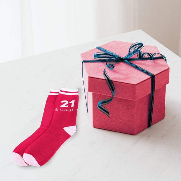 Pavilion Gift Company 21 & Having Fun Ladies Crew Sock