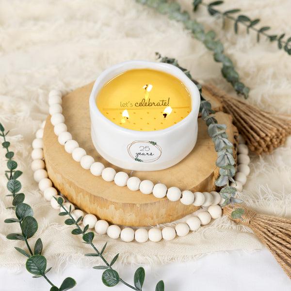 Pavilion Gift Company 25 Years 8 Oz - 100% Soy Wax Reveal Candle Scent: Tranquility