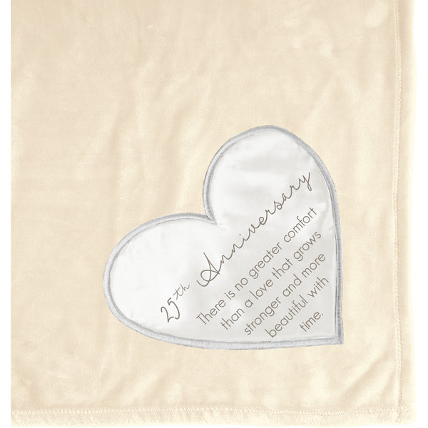 pavilion gift company 25th Anniversary 50" x 60" Royal Plush Blanket