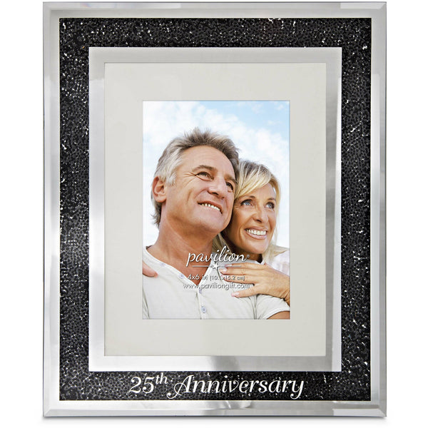 pavilion gift company 25th Anniversary 9" x 11" Frame (Holds 4" x 6" Photo)